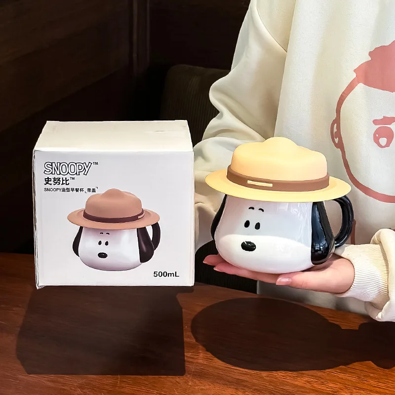 Anime Merchandise Mugs - Caneca de Cerâmica Snoopy com Design